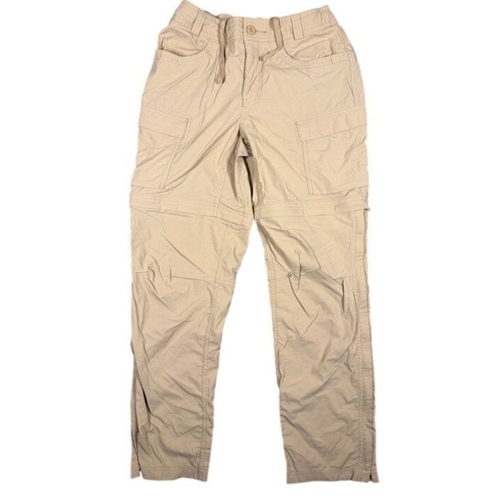 REI Co-op Sahara Convertible Cargo Hiking Pants Women 4 Khaki Tan Nylon Spandex
